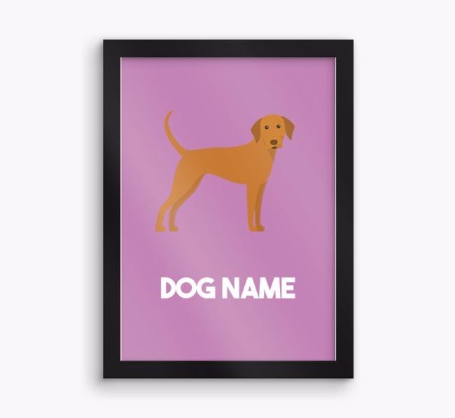 Dog Name & Profile: Personalised {breedFullName} Framed Print